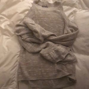 Cold-shoulder Express sweater